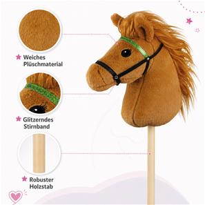 Hobby Horse kæphest – rødbrun med glimmergrime – 70 cm-3