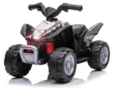 Honda TRX250X EL-ATV til børn m/7,2V Lithium + Lædersæde, Sort