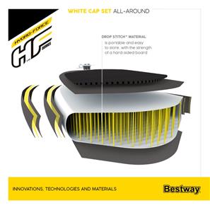 Hydro-Force White Cap SUP Paddle Board 305 x 84 x 12 cm -13