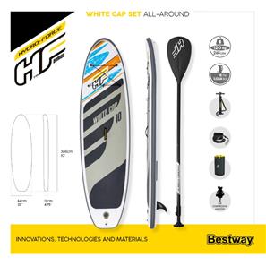 Hydro-Force SUP Paddle Board 3.05m x 84cm x 12cm White Cap sæt-14