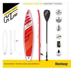 Hydro-Force SUP Paddle Board 3.81m x 76cm x 15cm Fastblast Tech Sæt-16