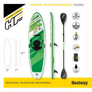 Hydro-Force SUP Paddle Board 340x89x15cm Freesoul Tech sæt (2024 model)-14