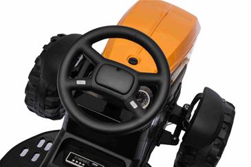 JCB EL Traktor med anhænger til Børn  m/Lædersæde, Gummihjul-13