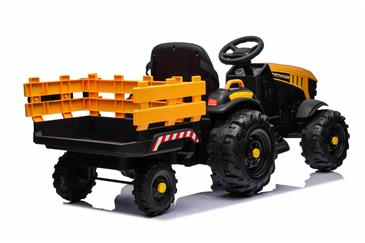 JCB EL Traktor med anhænger til Børn  m/Lædersæde, Gummihjul-19