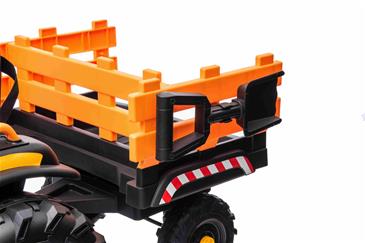 JCB EL Traktor med anhænger til Børn  m/Lædersæde, Gummihjul-9