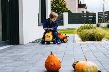 JCB Gå-Traktor med Trailer og værktøj-13