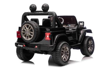 Jeep Wrangler Rubicon Elbil Til børn 21,6V m/Lædersæde, Gummihjul-4