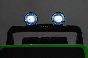 Jeep Wrangler Rubicon Elbil Til børn 21,6V m/Lædersæde, Gummihjul Grøn-11