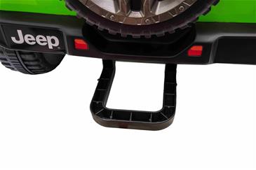 Jeep Wrangler Rubicon Elbil Til børn 21,6V m/Lædersæde, Gummihjul Grøn-14