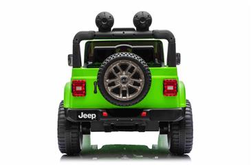 Jeep Wrangler Rubicon Elbil Til børn 21,6V m/Lædersæde, Gummihjul Grøn-15