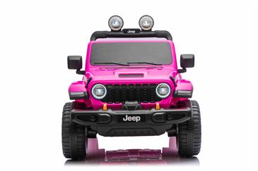 Jeep Wrangler Rubicon Elbil Til børn 21,6V m/Lædersæde, Gummihjul Pink-10