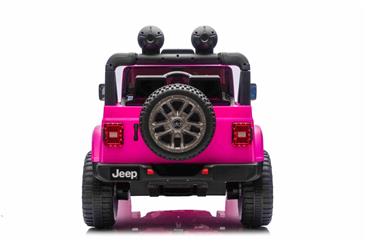 Jeep Wrangler Rubicon Elbil Til børn 21,6V m/Lædersæde, Gummihjul Pink-15