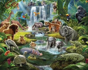 Jungle Eventyr tapet 243 x 305 cm-2