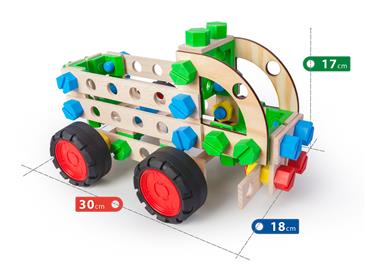 Junior Træ Konstruktionsbyggesæt 3-i-1 Truck-2