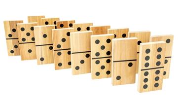 Kæmpe Domino XL havepil  i Træ 