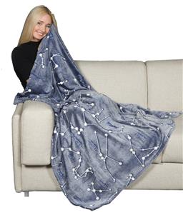 KANGURU Stjernebillede Glow-in-Dark Plaid 130 x 150 cm-2