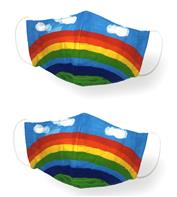 KANGURU Stof Mundbind til børn 2-5 år, Rainbow (2 stk.)