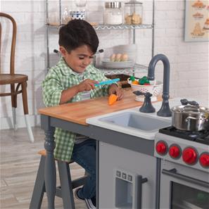 Kidkraft Chef's Cook Kogeø legekøkken m/lys og lyde i træ til børn-9