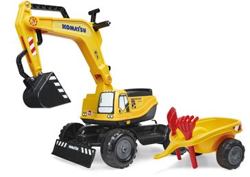 Komatsu Gravemaskine til børn med trailer