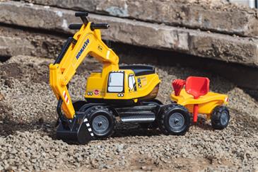 Komatsu Gravemaskine til børn med trailer-5