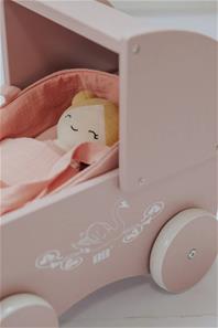 Krea Dukkevogn i træ, rosa-5