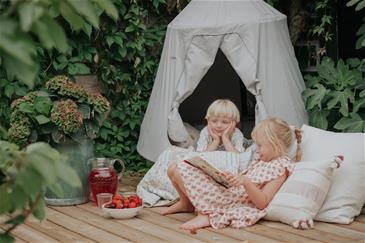 KREA Hangout Deluxe-telt -  hængende legetelt med LED Lys-4