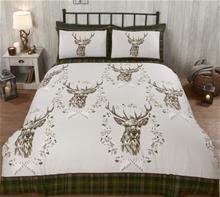 Kronhjort sengetøj 135cm x 200cm, Grøn