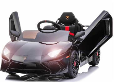 Lamborghini Aventador SV ELBil til børn 12V m/Gummihjul, Lædersæde