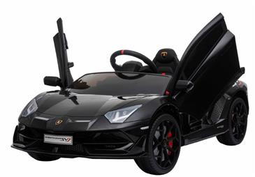 Lamborghini Aventador SVJ elbil til børn m/Gummihjul + 2.4G