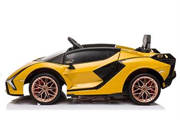 Lamborghini Sian elbil til børn 12v m/4xmotor, Gummihjul, 2.4G, lædersæde-6