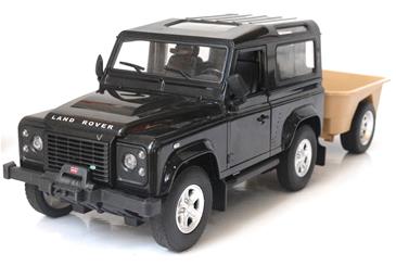 Land Rover Defender Fjernstyret Bil m/trailer 1:14