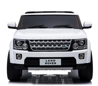 Land Rover Discovery 12v m/Gummihjul + Lædersæde + 10AH Hvid-2
