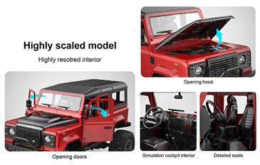 Land Rover Fjernstyret Defender Truck 1:14-2