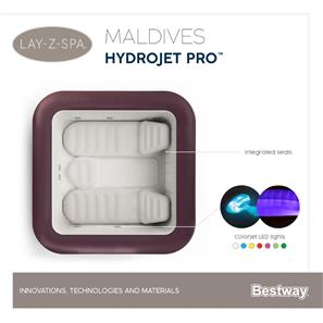  Lay-Z Spabad 201 x 201 x 80cm Maldives HydroJet Pro  (Dansk model)-18
