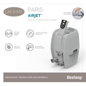  Lay-Z Spabad 196 x 66 cm Paris AirJet 806 L (Dansk model)-11