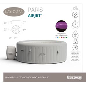  Lay-Z Spabad 196 x 66 cm Paris AirJet 806 L (Dansk model)-9