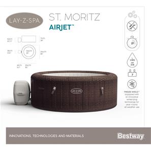  Lay-Z Spabad 216 x 71cm St.Moritz AirJet 1190 L - Ny Dansk model-12