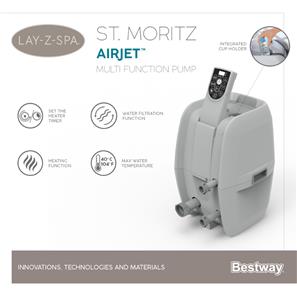  Lay-Z Spabad 216 x 71cm St.Moritz AirJet 1190 L - Ny Dansk model-14