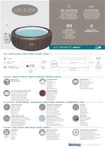  Lay-Z Spabad 216 x 71cm St.Moritz AirJet 1190 L - Ny Dansk model-15