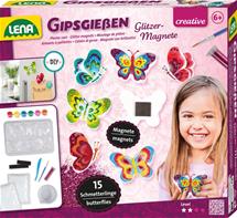 Lena Gipsstøbning Glitter Sommerfugle