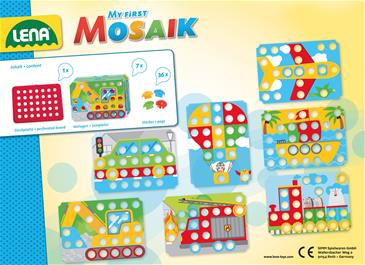 Lena Mosaik Mit første Perlesæt 36 stk. 32mm, Rød-3