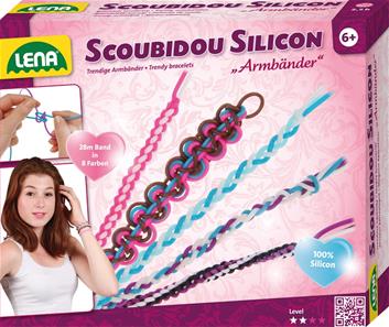 Lena Scoubidou Silikone armbånd