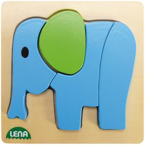 Lena Træ Puslespil Elefant