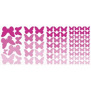 Lyserøde sommerfugle wallstickers-3