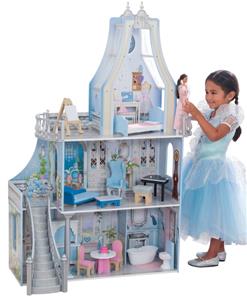 Magisk Drømme-Slot Dukkehus m/møbler