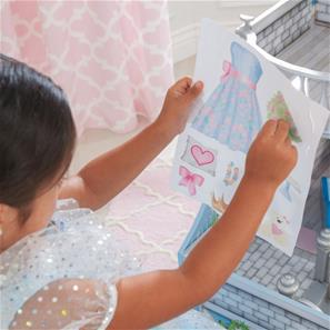 Magisk Drømme-Slot Dukkehus m/møbler-14