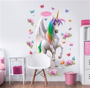 Magiske Enhjørninger / Magical Unicorn Kæmpe Figur Wallsticker