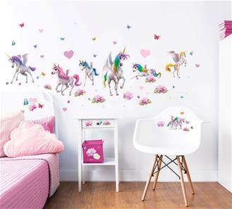 Magiske Enhjørninger / Magical Unicorn Wallstickers