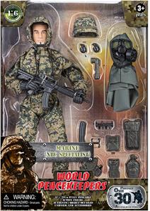 Marine Militær Action Figur 30,5cm med tilbehør-2