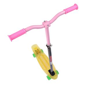  Maronad Retro Minicruiser Transparent Skateboard + Maronad Stick Gul/Pink